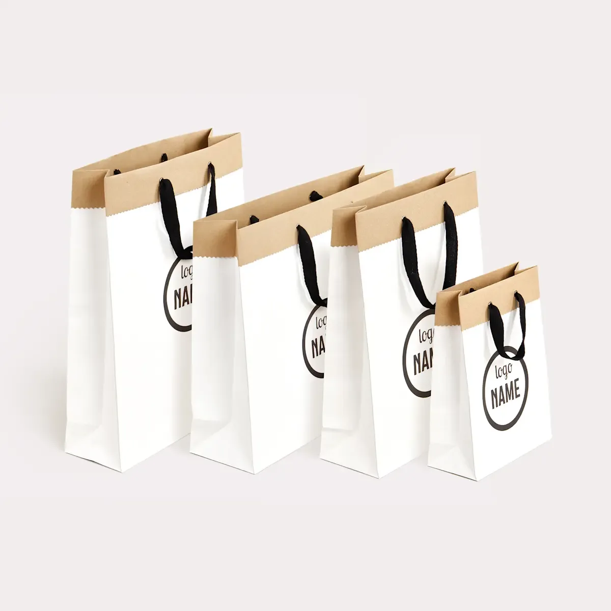 Luxus Papiertüten aus Recycling-Duplexkarton