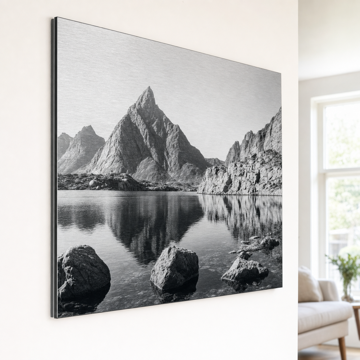 Print photo on brushed aluminum