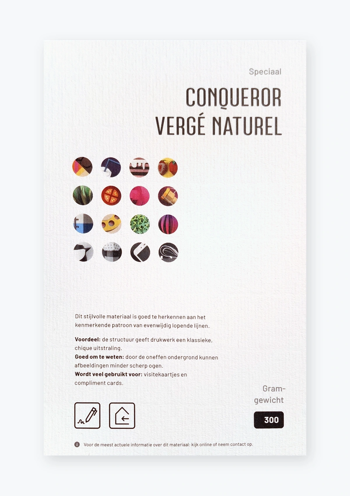 Conqueror vergé naturel - high white