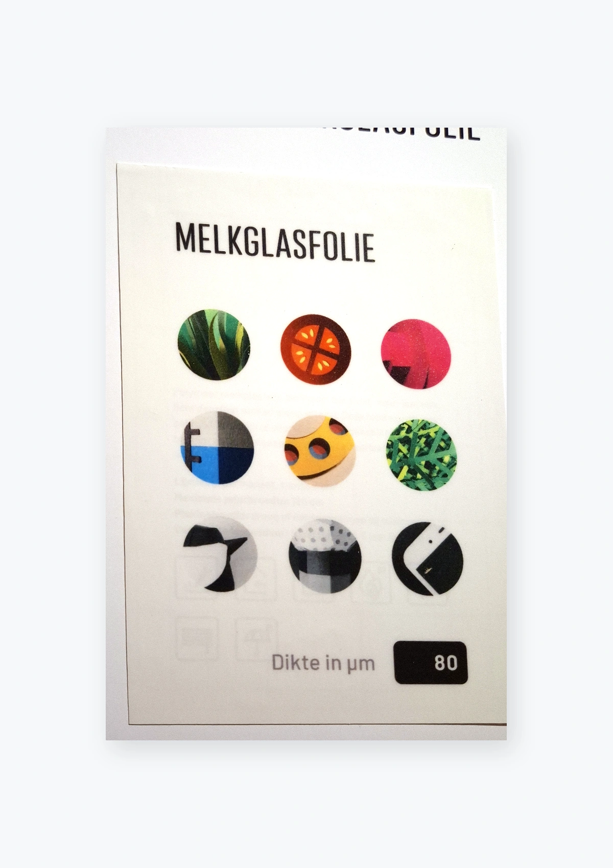 Melkglasfolie