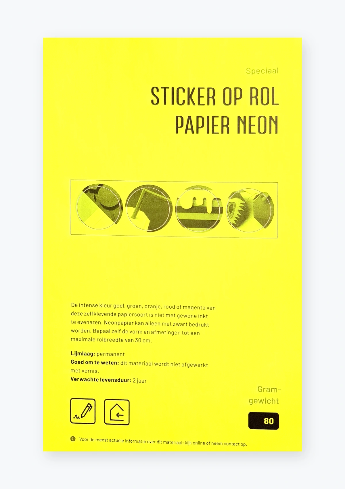 Neon papier geel