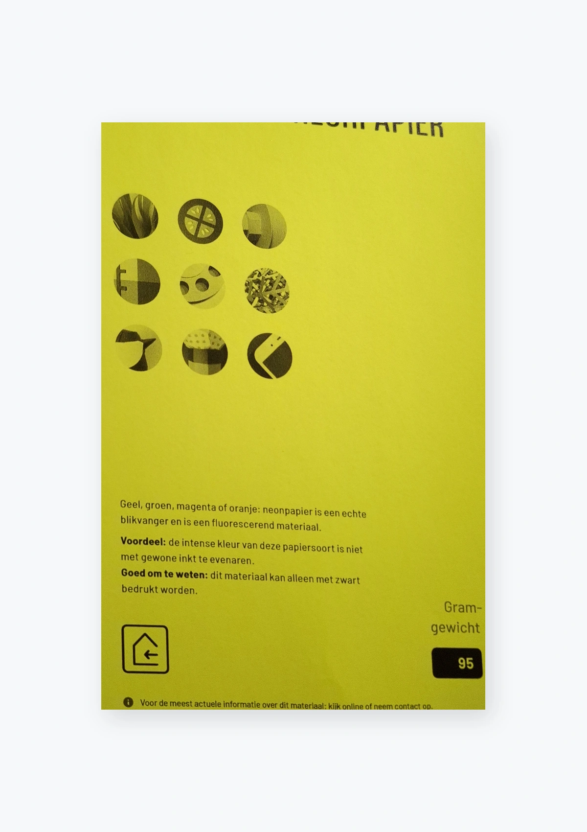 Neonpapier geel